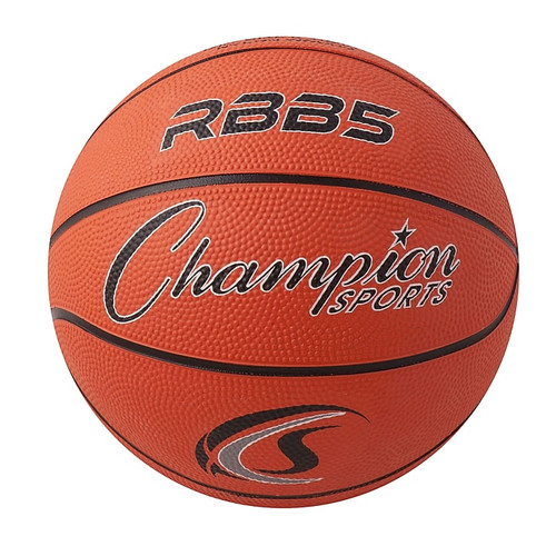 Champion Sports Mini Rubber Basketball, Orange/Black, Pack of 3 (CHSRBB5-3)