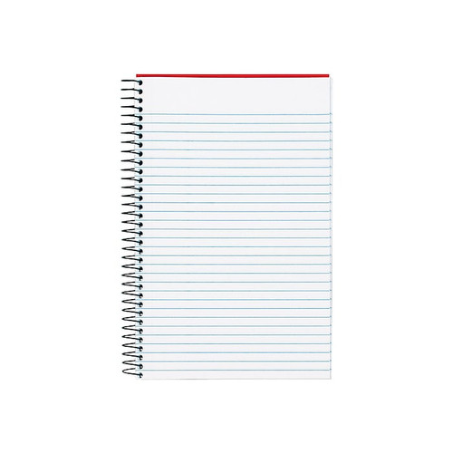 TOPS Classified Colors 1-Subject Notebooks, 5.5" x 8.5", Narrow Ruled, 100 Sheets, Red (73505)