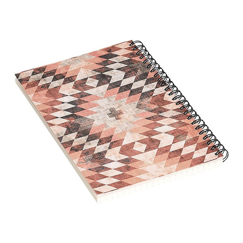 DENY Designs Native Coral Diamond by Holli Zollinger Notebook, 5.5" x 8.25", Dotted, 40 Sheets, Multicolor (67636-nobs01)