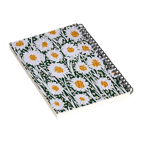 DENY Designs Daisy Pattern by Alisa Galitsyna Professional Notebooks, 5.5" x 8.25", Dotted, 40 Sheets, Multicolor (74701-NOBS01)
