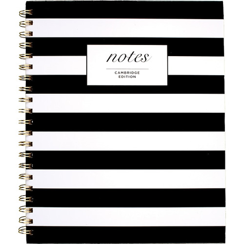 Cambridge 1-Subject Professional Notebooks, 8.875" x 11", Wide Ruled, 80 Sheets, Black (59010)