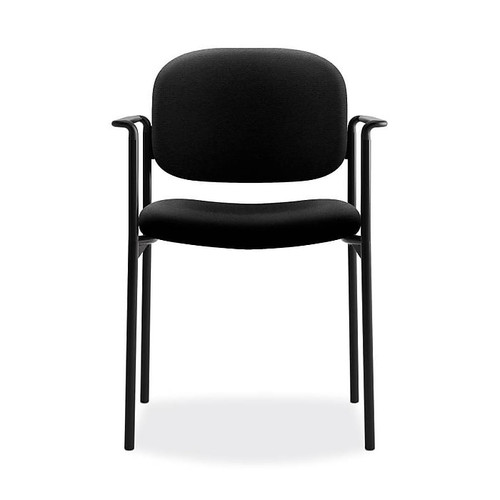 HON Scatter Fabric Stacking Guest Chair, Fixed Arms, Black (BSXVL616VA10)