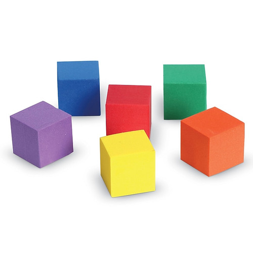 Learning Resources Hands-On Soft Color Cubes, 102/Set (LER6334)