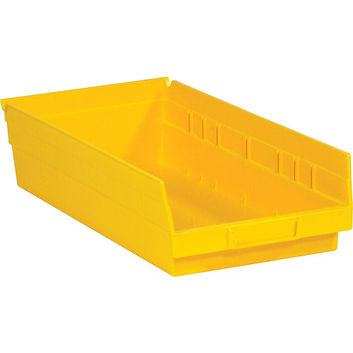 Partners Brand 17 7/8" x 8 3/8" x 4" Plastic Shelf Bin Quill Brand, Yellow, 10/Case (65dd994c0030d3d478208bb0_ud)