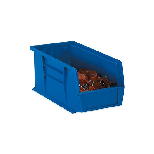 Partners Brand 5 3/8" x 4 1/8" x 3" Plastic Stack and Hang Bin Box, Blue, 24/Case (65dd996e0030d3d478208d35_ud)