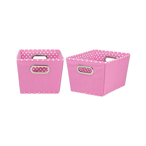 Household Essentials Polypropylene Decorative Storage Bins, Pink, 2/Pk (72-1)