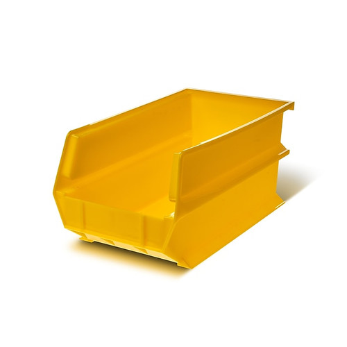 Triton Products 14-3/4" L x 8-1/4" W x 7" H LocBin Wall Storage Bin, Yellow, 6/CT (3-240YWS)