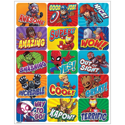 Eureka® Marvel™ Super Hero Adventure Success Stickers, 120/Pack, 12 Packs (EU-657302-12)