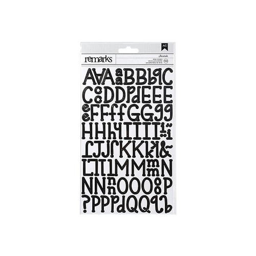 American Crafts Remarks Shortcake Stickers, Black, 168/Carton (94942)