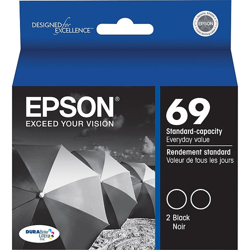 Epson T69 Black Standard Yield Ink Cartridge, 2/Pack (65dd9b520030d3d478209b4b_ud)