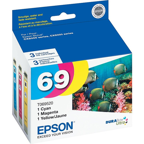 Epson T69 Cyan/Magenta/Yellow Standard Yield Ink Cartridge, 3/Pack (65dd9b520030d3d478209b4d_ud)