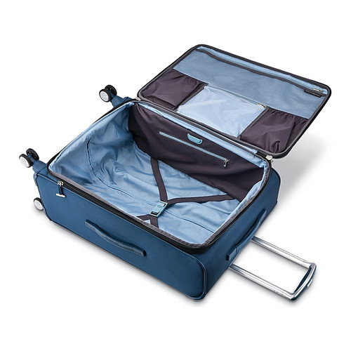 Samsonite SoLyte DLX Polyester 4-Wheel Spinner Luggage, Mediterranean Blue (123567-0559)