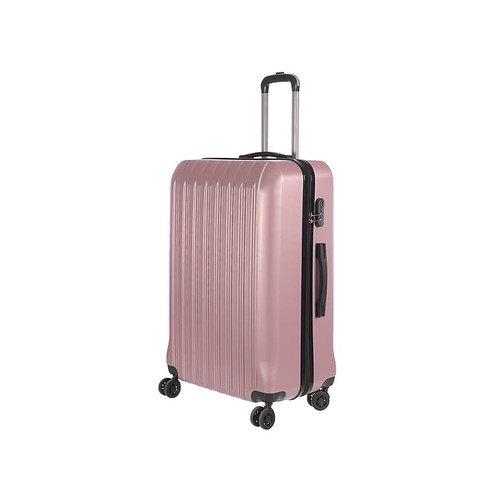 Nicci Grove2 Plastic 3-Piece Luggage Set, Pink (CRL006-Pnk)