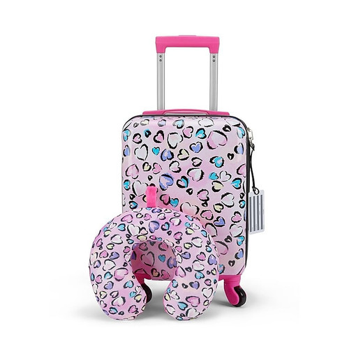 Bioworld Hearts Hardsided Kids Luggage, Multicolor (LRY5LAXVIG)