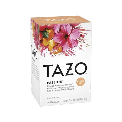 Tazo Passion Herbal Tea, Tea Bag, 1.8 Oz., 20/Box (30794522200451)