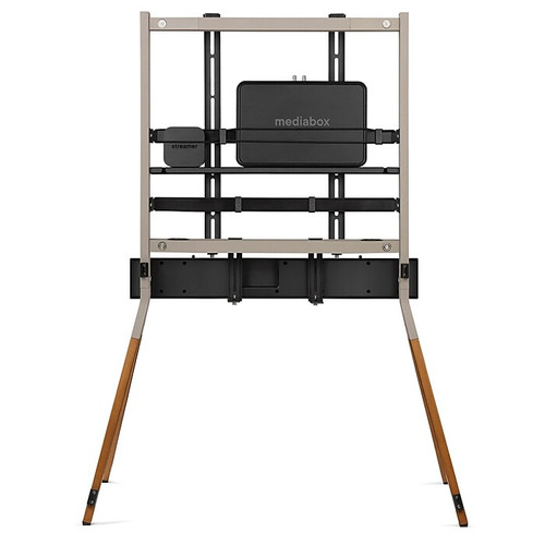 One For All Falcon 32-In. to 70-In. Flat Floor Stand, Walnut and Gunmetal (WM7481)