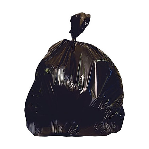 Heritage 20-30 Gallon Industrial Trash Bag, 36" x 30", Low Density, 0.65 mil, Black (H6036HK/H6036HB)