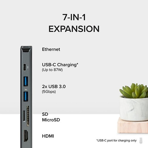 Plugable 7-Port USB-C Hub (USBC-7IN1E)