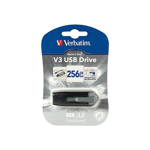 Verbatim Store 'n' Go V3 256GB USB 3.0 Type A Flash Drive, Black (49168_1)