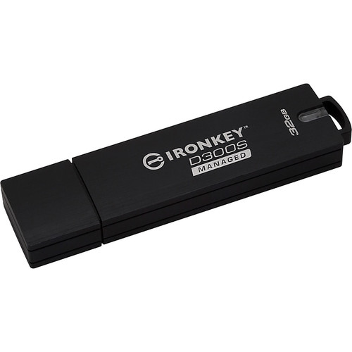 Kingston IronKey 32GB USB 3.1 Type A Flash Drive, Anthracite (IKD300S/32GB)