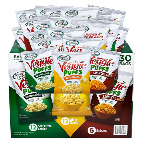 Sensible Portions Garden Veggie Puffs Variety Pack 0.5 oz., 30/Pack (325-00014)