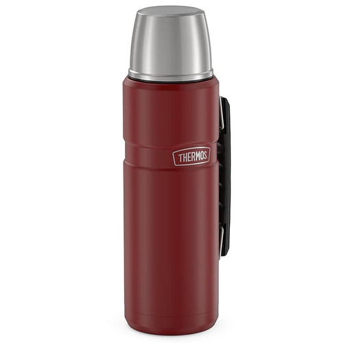 Thermos 40-Ounce Stainless King Vacuum-Insulated Stainless Steel Beverage Bottle, Matte Red (SK2010MR4)