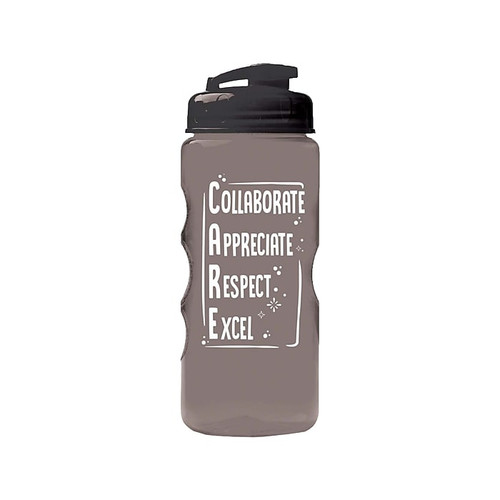 Baudville Quick Grip Value C.A.R.E Water Bottle, Black, 22 Oz., 3/Pack (93275P3)