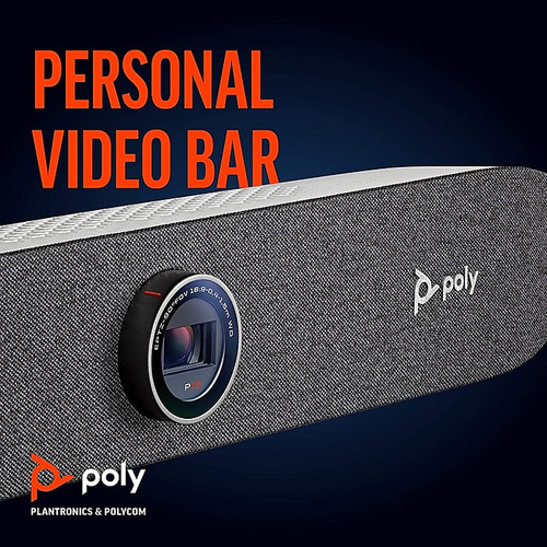 Poly Studio P15 4K Ultra HD Personal Video Bar, Gray (2200-69370-001)