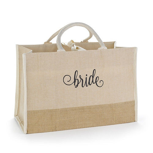 Hortense B. Hewitt Bride Natural Jute Tote Bag (55170ST)