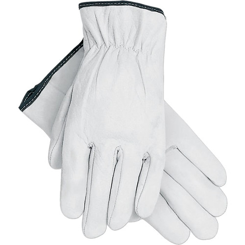 Memphis Gloves® Driver's Gloves, Goatskin Leather, Slip-On Cuff, XL Size, White, 12 PRS (65dda6230030d3d47820eee5_ud)