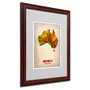 Trademark Fine Art 'Australia Watercolor Map' 16" x 20" Wood Frame Art (65dc8f14d5d0399c333adefa_ud)