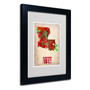 Trademark Fine Art 'Louisiana Watercolor Map' 11" x 14" Black Frame Art (65dc8f40d5d0399c333adf58_ud)