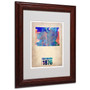 Trademark Fine Art 'Colorado Watercolor Map' 11" x 14" Wood Frame Art (65dc8f76d5d0399c333adfc6_ud)