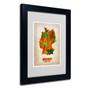 Trademark Fine Art 'Germany Watercolor Map' 11" x 14" Black Frame Art (65dc9098d5d0399c333ae2ca_ud)