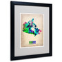 Trademark Fine Art 'Canada Watercolor Map' 16" x 20" Black Frame Art (65dc911bd5d0399c333ae41c_ud)