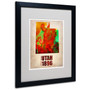 Trademark Fine Art 'Utah Watercolor Map' 16" x 20" Black Frame Art (65dc9121d5d0399c333ae438_ud)