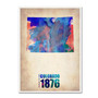 Trademark Fine Art 'Colorado Watercolor Map' 35" x 47" Canvas Art (65dc9166d5d0399c333ae526_ud)