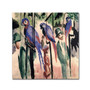 Trademark Fine Art 'Blue Parrots' 18" x 18" Canvas Art (65dc91abd5d0399c333ae5dc_ud)