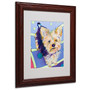 Pat Saunders-White 'Claire' Framed Matted Art - 11x14 Inches - Wood Frame (65dc91da00faa780822775ec_ud)