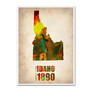 Trademark Fine Art 'Idaho Watercolor Map' 24" x 32" Canvas Art (65dc93ead5d0399c333aec9e_ud)