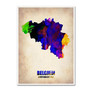 Trademark Fine Art 'Belgium Watercolor Map' 35" x 47" Canvas Art (65dc9443d5d0399c333aedde_ud)