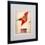 Trademark Fine Art 'Miami Watercolor Map' 16" x 20" Black Frame Art (65dc9463d5d0399c333aee3c_ud)