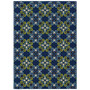 Floral Blue/ Green Indoor/Outdoor Machine-made Polypropylene Area Rug  (65dc946bbb0d80c06fcf60c7_ud)