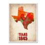 Trademark Fine Art 'Texas Watercolor Map' 18" x 24" Canvas Art (65dc947ad5d0399c333aee97_ud)