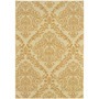 Floral Ivory/ Gold Indoor/Outdoor Machine-made Polypropylene Area Rug  (65dc949cbb0d80c06fcf615d_ud)