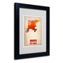 Trademark Fine Art 'Denver Watercolor Map' 11" x 14" Black Frame Art (65dc94ecd5d0399c333af00a_ud)