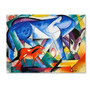 Trademark Fine Art 'The First Animals' 18" x 24" Canvas Art (65dc9837eed7ebf2f93355d5_ud)