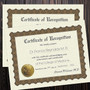 Great Papers Certificates, 8.5" x 11", Gold and Beige, 18/Pack (20104239)
