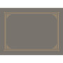 Geographics Classic Linen Certificate Holders, 8.5" x 11", Gray/Gold, 6/Pack (49323)