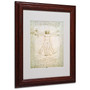Leonardo da Vinci 'The Proportions of the Human Figure' Matt - 11 x 14 Inches - Wood Frame (65dc9970eed7ebf2f9335917_ud)